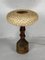 Large Brutalist Dutch Table Lamp with Rattan Shade, 1960s 14
