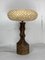 Large Brutalist Dutch Table Lamp with Rattan Shade, 1960s 8