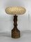Large Brutalist Dutch Table Lamp with Rattan Shade, 1960s, Image 8