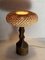Large Brutalist Dutch Table Lamp with Rattan Shade, 1960s 5