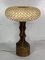 Large Brutalist Dutch Table Lamp with Rattan Shade, 1960s 13