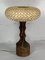 Large Brutalist Dutch Table Lamp with Rattan Shade, 1960s, Image 13