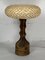 Large Brutalist Dutch Table Lamp with Rattan Shade, 1960s 15