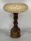 Large Brutalist Dutch Table Lamp with Rattan Shade, 1960s, Image 15