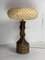 Large Brutalist Dutch Table Lamp with Rattan Shade, 1960s 7