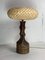 Large Brutalist Dutch Table Lamp with Rattan Shade, 1960s, Image 7