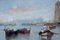 Attilio Pratella, Fishermen in Naples, Oil on Panel, Framed 5