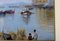 Attilio Pratella, Fishermen in Naples, Oil on Panel, Framed, Image 7