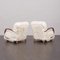 Czech H410 Lounge Chairs in Natural Long Hair Sheepskin by Jindřich Halabala for Up Závody, 1940s, Set of 2 5
