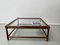 Large Rattan Coffee Table with Glass Tray, 1970 4