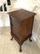 Victorian Figured Walnut Floral Marquetry Inlaid Bedside Cabinet, 1880s, Image 3
