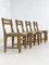 Oak and Fabric Raphael Dining Chairs attributed to Guillerme and Chambron for Votre Maison, 1960s, Set of 4, Image 2