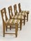 Oak and Fabric Raphael Dining Chairs attributed to Guillerme and Chambron for Votre Maison, 1960s, Set of 4, Image 7