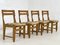 Oak and Fabric Raphael Dining Chairs attributed to Guillerme and Chambron for Votre Maison, 1960s, Set of 4, Image 1
