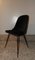 Black Velvet Dining Chairs, Italy, 1960s, Set of 4 9