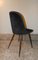 Black Velvet Dining Chairs, Italy, 1960s, Set of 4 5
