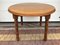 Round Extendable Table in Oak Veneer with Wood Base, 1970s, Image 1