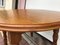 Round Extendable Table in Oak Veneer with Wood Base, 1970s 16