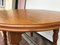 Round Extendable Table in Oak Veneer with Wood Base, 1970s, Image 16
