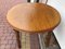 Round Extendable Table in Oak Veneer with Wood Base, 1970s, Image 25