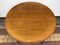 Mesa extensible redonda de chapa de roble con base de madera, años 70, Imagen 7