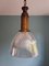 Grande Lampe à Suspension Holophane en Verre Transparent, 1920s 1