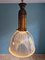 Grande Lampe à Suspension Holophane en Verre Transparent, 1920s 5