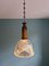 Lámpara de suspensión Holophane grande de vidrio transparente, años 20, Imagen 16