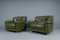 Green Leather Armchairs, Italy, 1960s, Set of 2, Image 3