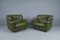 Green Leather Armchairs, Italy, 1960s, Set of 2 15