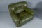 Green Leather Armchairs, Italy, 1960s, Set of 2 7