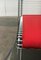 Cojín de silla Kreuzschwinger posmoderno en rojo de Till Behrens, años 80. Juego de 4, Imagen 5