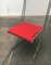 Postmoderne rote Kreuzschwinger Stuhlauflage von Till Behrens, 1980er, 4er Set 2