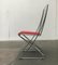Postmodern Kreuzschwinger Red Chair Pad by Till Behrens, 1980s, Set of 4 4