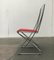 Postmodern Kreuzschwinger Red Chair Pad by Till Behrens, 1980s, Set of 4, Image 4