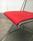 Postmodern Kreuzschwinger Red Chair Pad by Till Behrens, 1980s, Set of 4 3