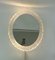 Vintage Acrylic Glass Wall Oval Mirror with Backlight from Hillebrand, Germany, 1970s 6