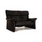 Corsica 2-Sitzer Sofa aus schwarzem Leder von Koinor 6