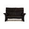 Corsica 2-Seater Sofa in Black Leather from Koinor 1