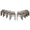 Corte Dining Chairs in Grey Leather by Rodolfo Dordoni for Arper, 1980s, Set of 8, Image 1