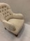 19th Century Upholstered English Armchair with Buttoned Back 15