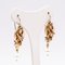 Bourbon Earrings in 14k Yellow Gold with Pearl, 800s, Set of 2 3