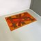 Italienischer Space Age Rot Orange Brauner Kurzflor Teppich mit Geometrischem Muster, 1970er 3