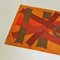 Tappeto Space Age a pelo corto rosso arancio marrone con motivi geometrici, Italia, anni '70, Immagine 6