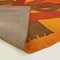 Italienischer Space Age Rot Orange Brauner Kurzflor Teppich mit Geometrischem Muster, 1970er 11
