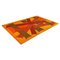 Italienischer Space Age Rot Orange Brauner Kurzflor Teppich mit Geometrischem Muster, 1970er 1
