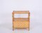 Mueble de almacenamiento Mid-Century de ratán tejido y bambú, Italia, años 70, Imagen 16