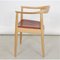 La silla de roble lacado y cuero Anilin de Hans Wegner para PP Møbler, década de 2000, Imagen 3