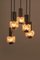 Lampadario vintage a cascata con 5 lampade, anni '60, Immagine 4