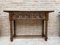 Vintage Spanish Carved Console Table with Turned Legs, 1940s 3